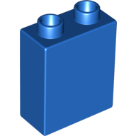 Lego Duplo Brick 1 x 2 x 2 with Bottom Tube / Blue