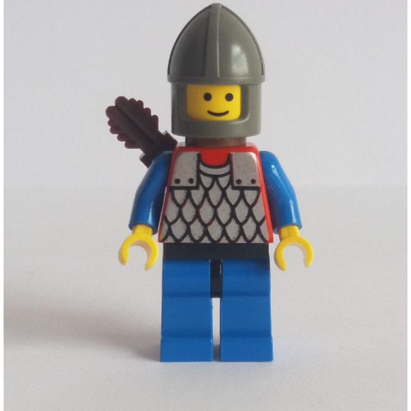 Lego Archer (Scale Mail on Red) - Blue Arms, Blue Legs