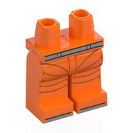 Lego Hips and Orange Legs with Retro Spacesuit, Silver Belt print