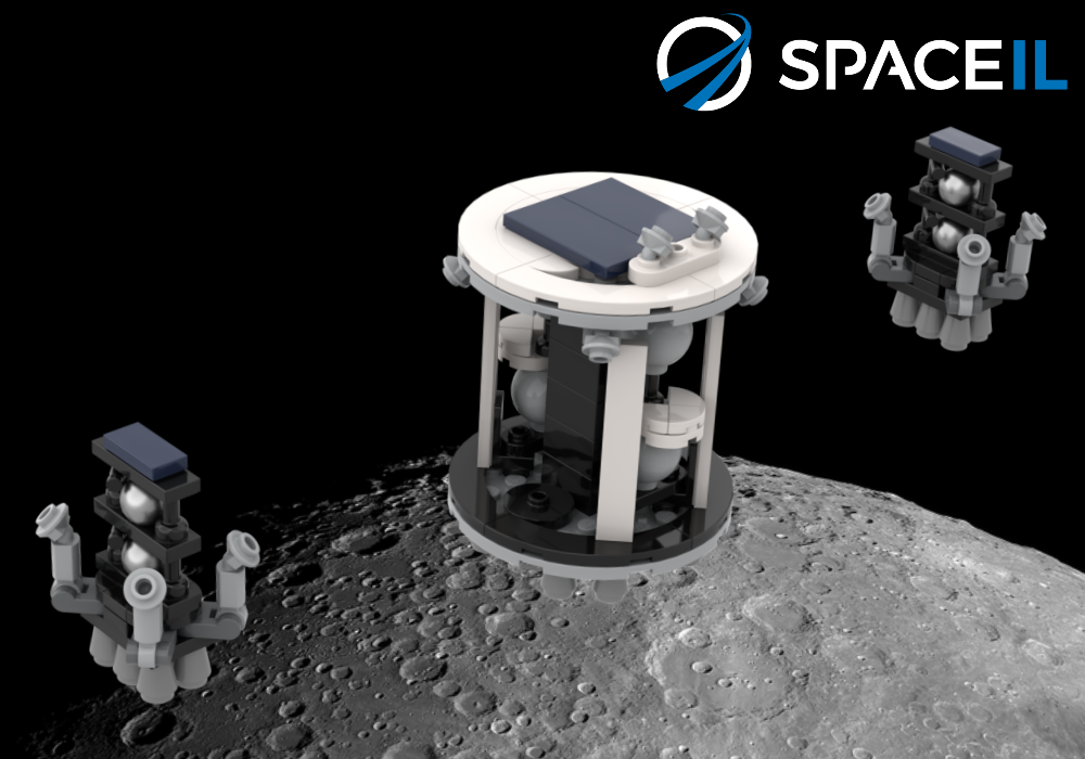 Lego Beresheet 2 Lunar Landers and Orbiter