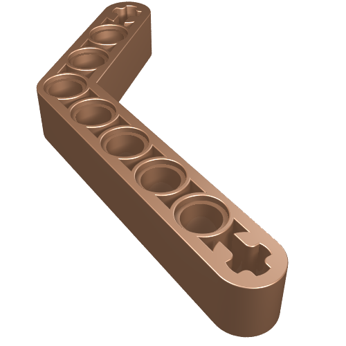 Lego Technic Beam 1 x 9 Bent (6 - 4) Thick / Copper