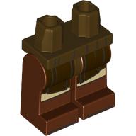 Lego Hips and Reddish Brown Legs with Dark Brown Coat Ends, Tan Knees print
