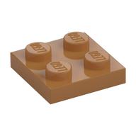 Lego Plate 2 x 2 / Medium Nougat