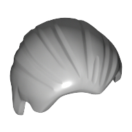 Lego Hair Combed Back / Light Bluish Gray