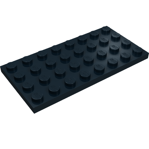 Lego Plate 4 x 8 with Waffle Bottom / Black