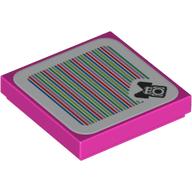 Lego Tile 2 x 2 with Birdo and Barcode Print (Sticker)