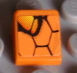 Lego Slope 30 1 x 1 x 2/3 Snakeskin Pattern Model Right Side (Sticker) - Set 8158