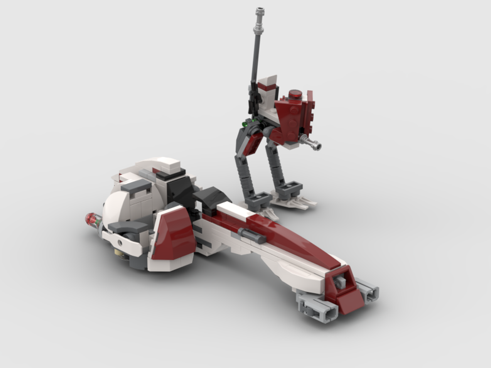 Lego AT-RT and modeficated BARC speeder
