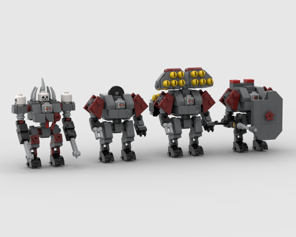 Lego Helldivers 2 Automaton Berserker and Devastators