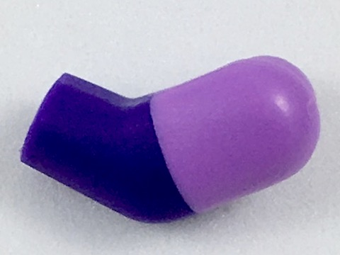 Lego Arm, Left with Molded Medium Lavender Short Sleeve  Pattern