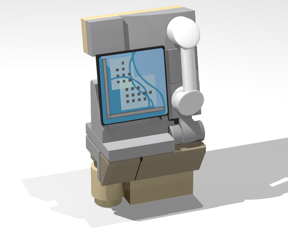 Lego Computer Desk with Telephone