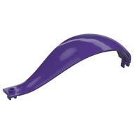 Lego Panel 4 x 4 x 13 Curved Tapered with Clip at Each End / Dark Purple