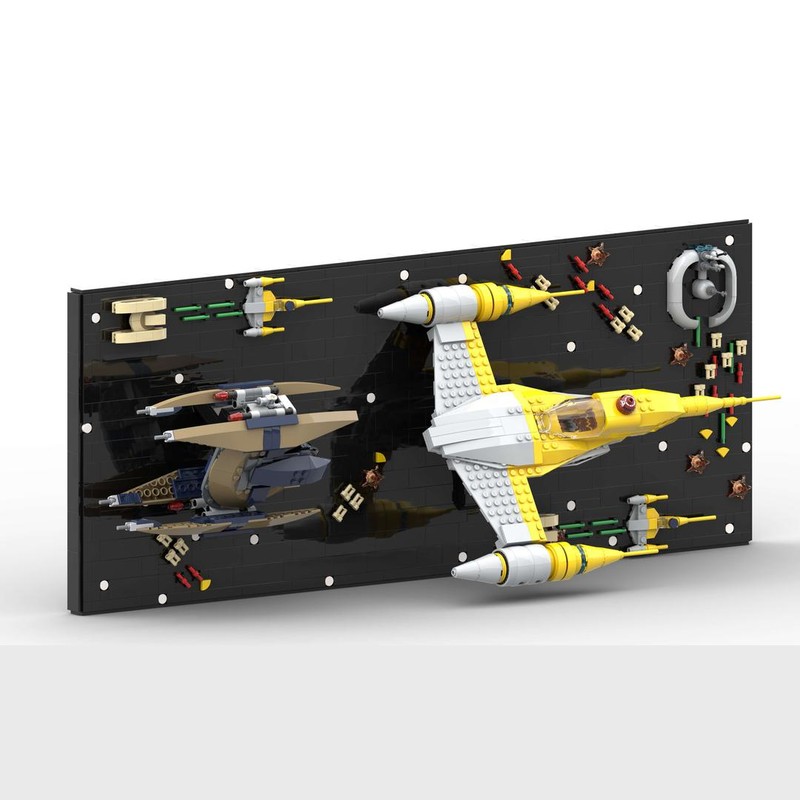 Lego 75041 and 75092 Battle Wall Display
