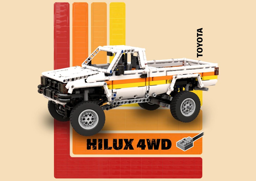 Lego TOYOTA Hilux 4WD Single Cab | Power Functions (White)