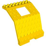Lego Duplo Roof Section 8 x 8 x 6, with 3 x 3 Opening / Yellow