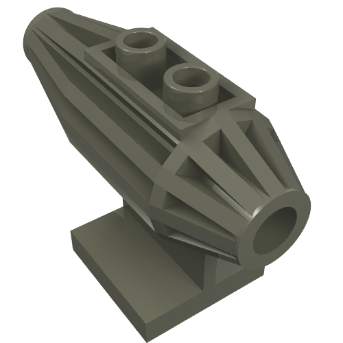 Lego Engine, Strakes, 2 Top Studs, 2 x 2 Bottom Tile / Dark Gray
