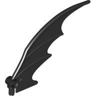Lego Creature Body Part, Dragon Wing 8 x 10 [Plain] / Black