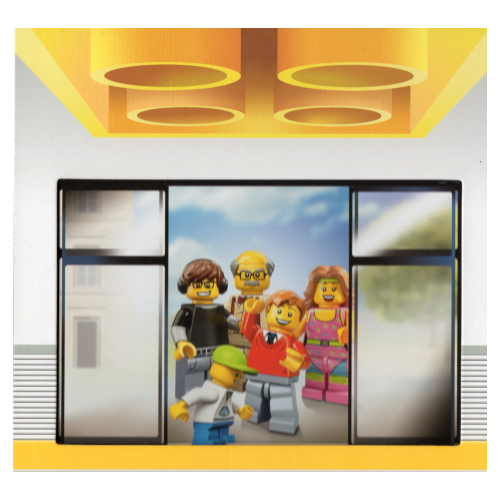 Lego Picture Frame, Bottom Tubs of a Yellow Brick Print