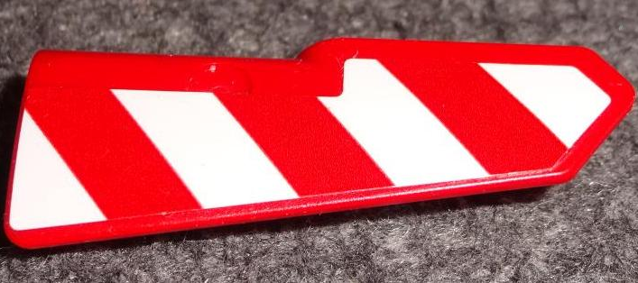 Lego Technic, Panel Fairing #21 Very Small Smooth, Side B with Red and White Danger Stripes Pattern (Sticker) - Set 42075