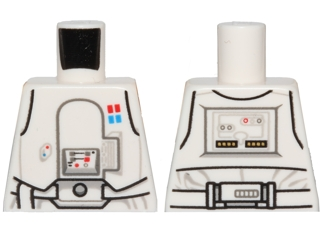 Lego Torso SW Armor Snowtrooper Commander Pattern / White