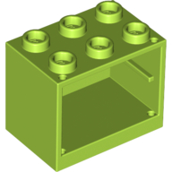 Lego Cupboard 2 x 3 x 2 with Hollow Studs / Lime
