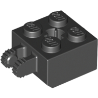 Lego Hinge Brick 2 x 2 Locking with 2 Fingers Vertical and Axle Hole, 9 Teeth