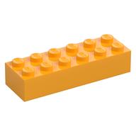 Lego Brick 2 x 6 / Bright Light Orange