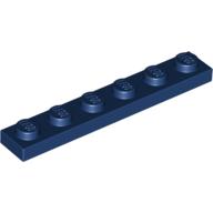 Lego Plate 1 x 6 / Dark Blue