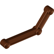 Lego Technic Link 1 x 9 Bent (6 - 4) / Reddish Brown