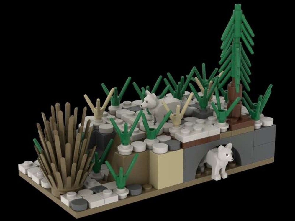 Lego Arctic fox Diorama
