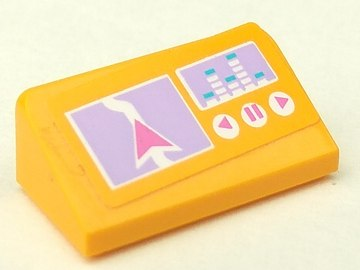 Lego Slope 30 1 x 2 x 2/3 with GPS Map and Music Player Display Pattern (Sticker) - Set 41013