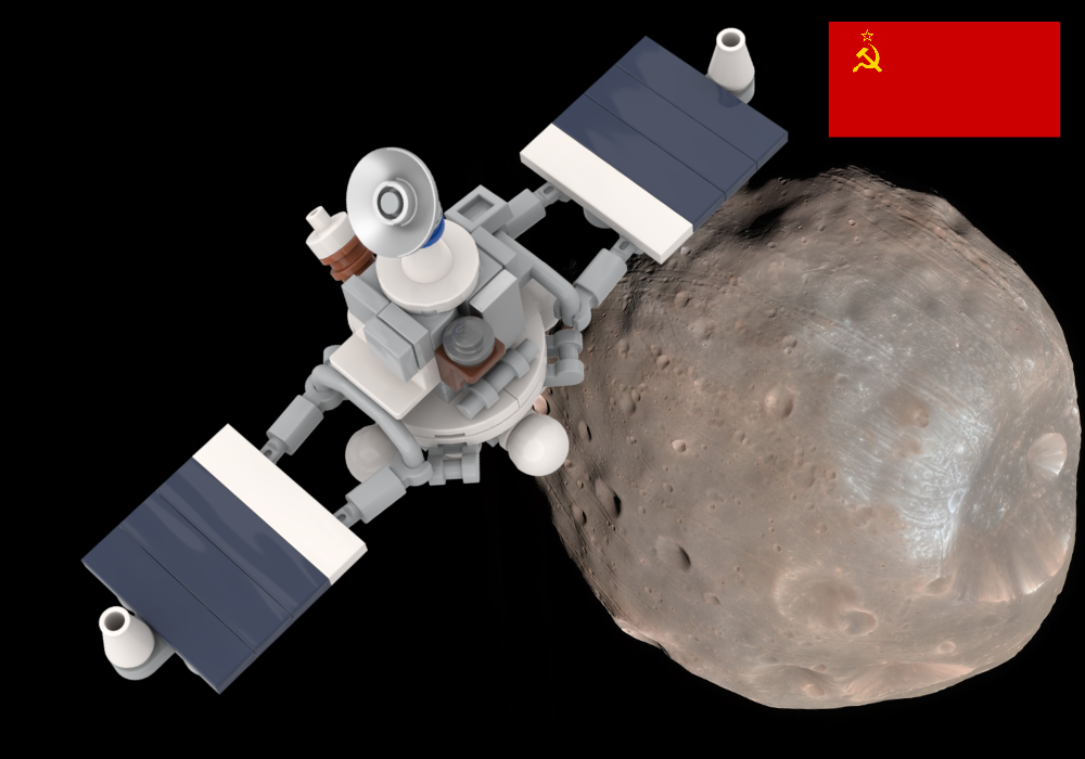 Lego Phobos 1 and Phobos 2 Spacecraft