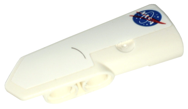 Lego Technic, Panel Fairing #21 Very Small Smooth, Side B with Blue and Red NASA Logo Pattern (Sticker) - Set 42158