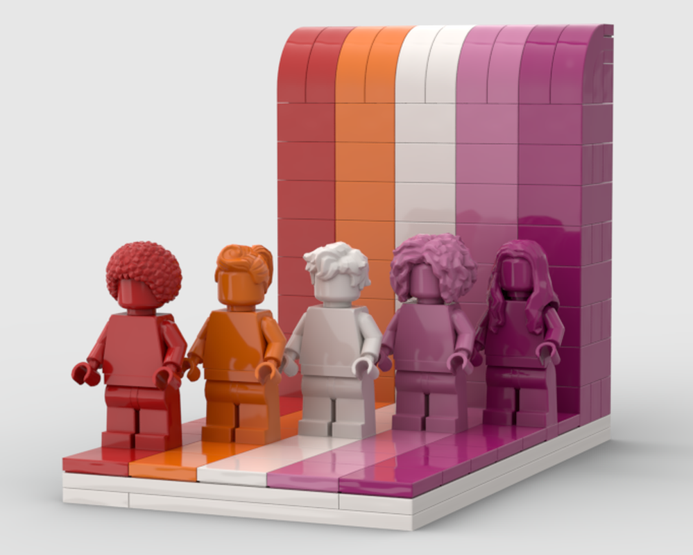 Lego Everyone is Awesome 5 Stripe Lesbian Flag