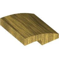 Lego Brick Curved 2 x 2 x 2/3 / Pearl Gold