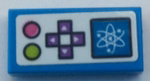 Lego Tile 1 x 2 with Radio Controls/Buttons Pattern (Sticker) - Set 41307