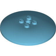 Lego Dish 6 x 6 Inverted (Radar) with Solid Studs / Medium Azure