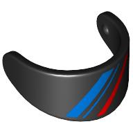 Lego Headwear Accessory Visor For Standard Helmet with Blue and Red Stripes Print