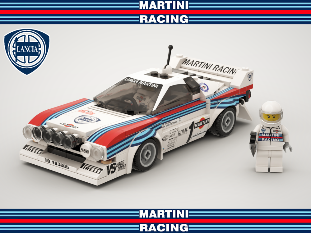 Lego Lancia Rally 037 Martini Racing - winner Rallye Monte Carlo 1983 (Walter Röhrl - Christian Geistdörfer) - monoposto