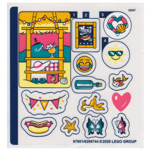 Lego Sticker Sheet for Set 41413-1 / [No Color/Any Color]