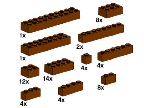 Lego Assorted Brown Bricks