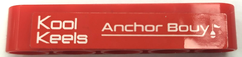 Lego Technic, Liftarm Thick 1 x 5 with 'Kool Keels' and 'Anchor Bouy' Pattern Model Right Side (Sticker) - Set 42089