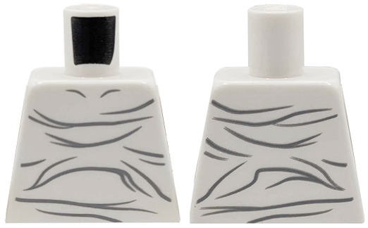 Lego Torso with Dark Bluish Gray Collar Bones, Creases and Skin Folds Pattern