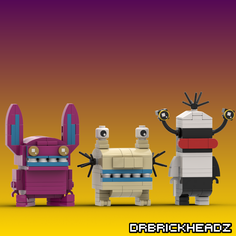 Lego Aaahh!!! Real MonstersCustom Brickheadz Bundle
