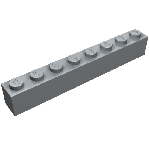 Lego Brick 1 x 8 / Pearl Light Gray