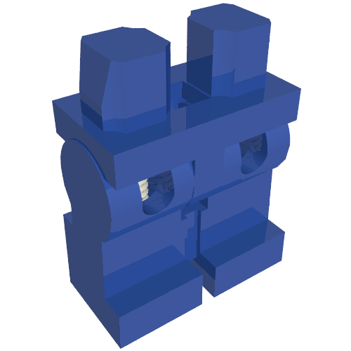 Lego Hips and Spring Legs with Silver Springs (Weak) / Violet