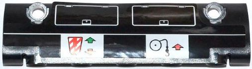 Lego Technic, Panel Curved 11 x 3 with 2 Hatches and Operating Instructions Pattern Model Left Side (Sticker) - Set 42008