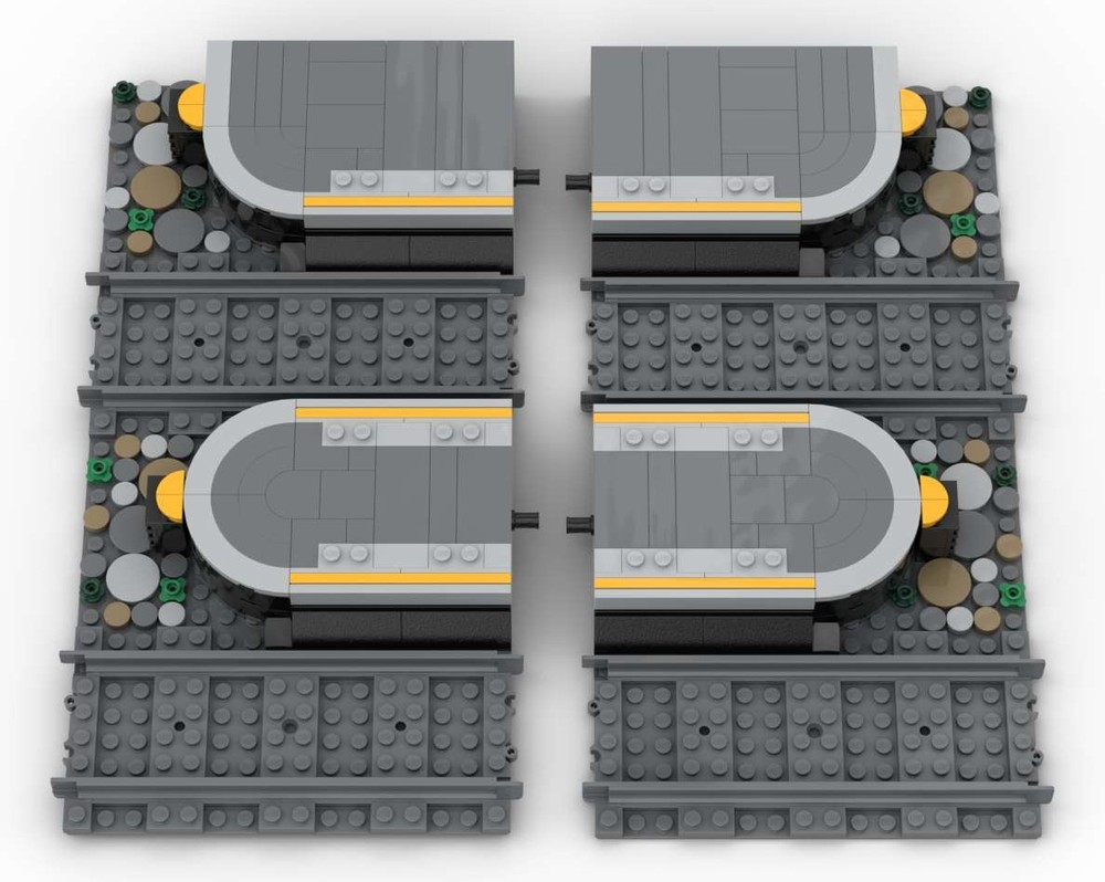Lego Brick Cross two track plattform ending extension