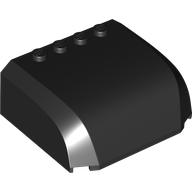 Lego Windscreen 5 x 6 x 2 Triple Curved Top Canopy with 4 Studs / Black