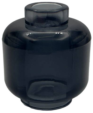 Lego Minifigure, Head (Plain) / Trans-Black